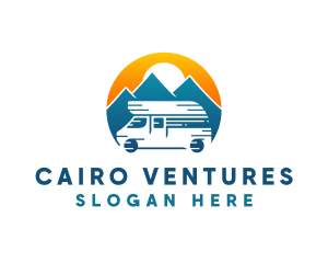 Camper Van Travel Vehicle logo design