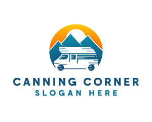 Camper Van Travel Vehicle logo design