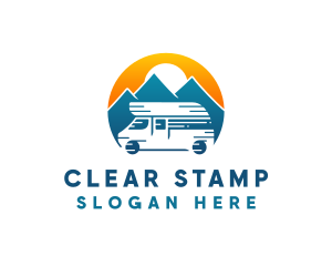 Camper Van Travel Vehicle logo design