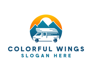 Camper Van Travel Vehicle logo design