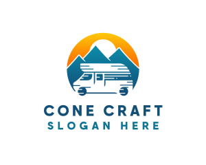 Camper Van Travel Vehicle logo design