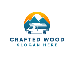 Camper Van Travel Vehicle logo design