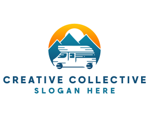 Camper Van Travel Vehicle logo design