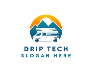 Camper Van Travel Vehicle logo design