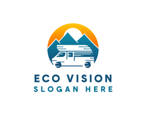 Camper Van Travel Vehicle logo design