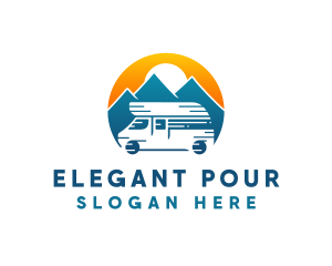 Camper Van Travel Vehicle logo design