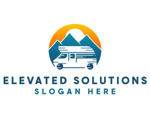 Camper Van Travel Vehicle logo design