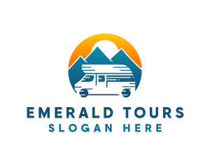 Camper Van Travel Vehicle logo design