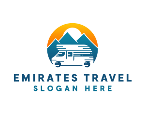 Camper Van Travel Vehicle logo design