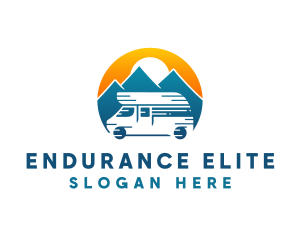 Camper Van Travel Vehicle logo design