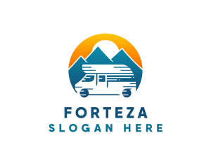 Camper Van Travel Vehicle logo design