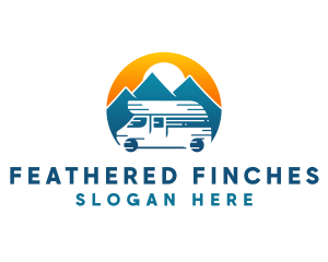 Camper Van Travel Vehicle logo design