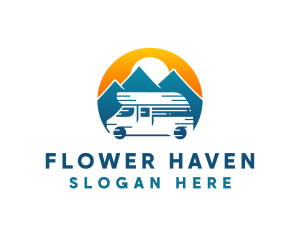 Camper Van Travel Vehicle logo design