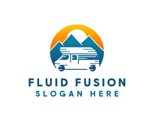 Camper Van Travel Vehicle logo design