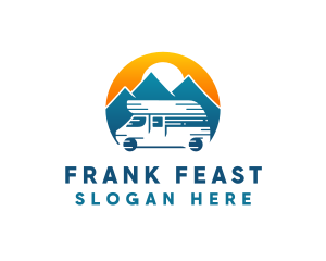 Camper Van Travel Vehicle logo design