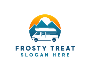 Camper Van Travel Vehicle logo design