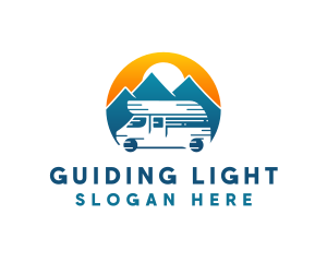 Camper Van Travel Vehicle logo design