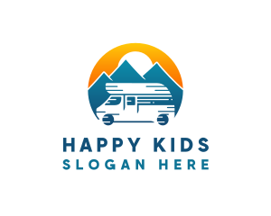 Camper Van Travel Vehicle logo design