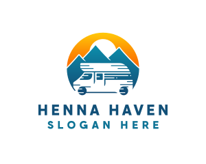 Camper Van Travel Vehicle logo design