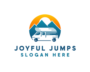 Camper Van Travel Vehicle logo design