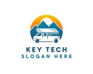 Camper Van Travel Vehicle logo design