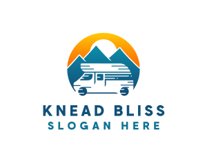 Camper Van Travel Vehicle logo design