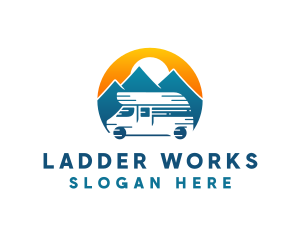 Camper Van Travel Vehicle logo design