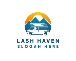 Camper Van Travel Vehicle logo design