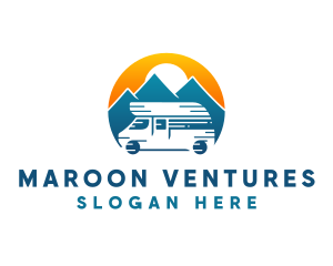 Camper Van Travel Vehicle logo design