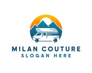 Camper Van Travel Vehicle logo design