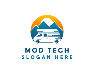 Camper Van Travel Vehicle logo design