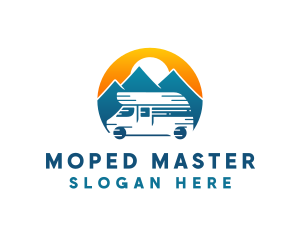 Camper Van Travel Vehicle logo design