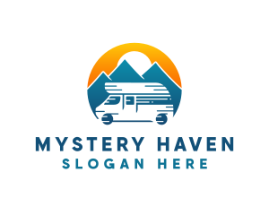 Camper Van Travel Vehicle logo design