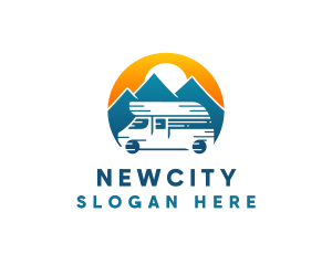 Camper Van Travel Vehicle logo design