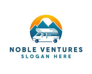 Camper Van Travel Vehicle logo design