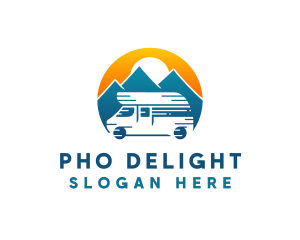 Camper Van Travel Vehicle logo design