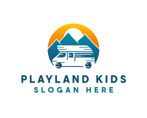 Camper Van Travel Vehicle logo design