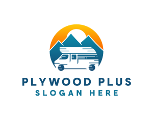 Camper Van Travel Vehicle logo design