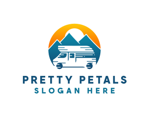 Camper Van Travel Vehicle logo design