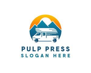 Camper Van Travel Vehicle logo design