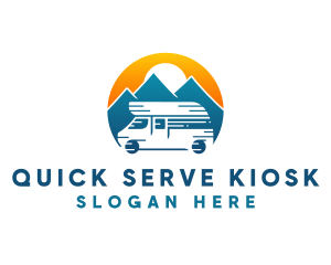 Camper Van Travel Vehicle logo design