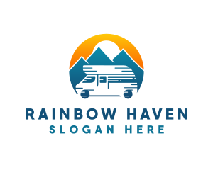 Camper Van Travel Vehicle logo design