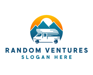 Camper Van Travel Vehicle logo design