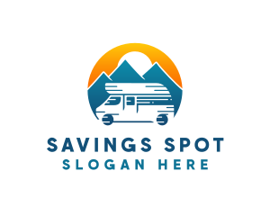 Camper Van Travel Vehicle logo design