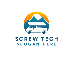 Camper Van Travel Vehicle logo design