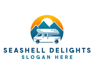 Camper Van Travel Vehicle logo design