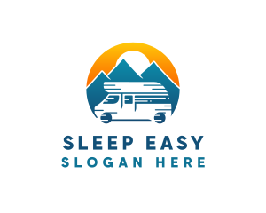 Camper Van Travel Vehicle logo design