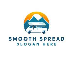 Camper Van Travel Vehicle logo design