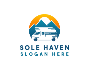 Camper Van Travel Vehicle logo design