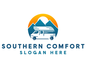 Camper Van Travel Vehicle logo design